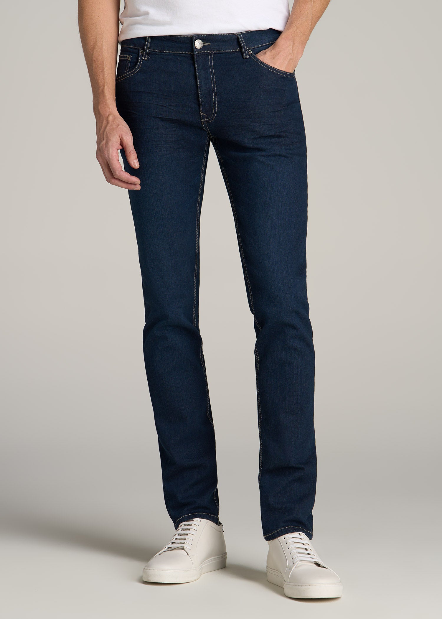 Carman Tapered Jeans For Tall Men Blue-Steel | American Tall