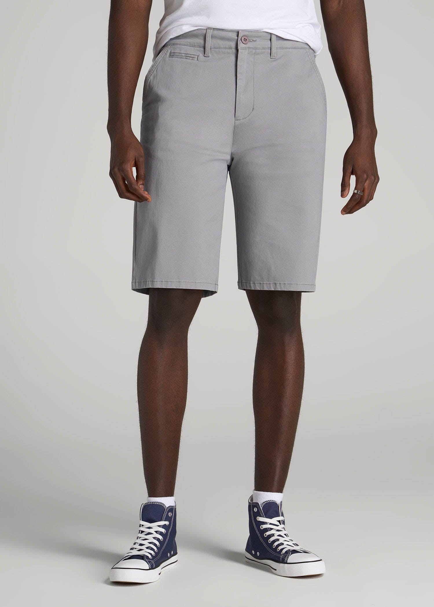 Men's Tall Chino Shorts In Pebble Grey | American Tall