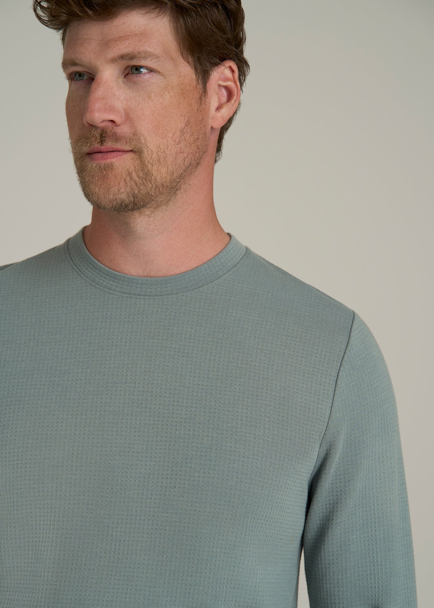 Cloud Knit Waffle Long Sleeve in Trooper