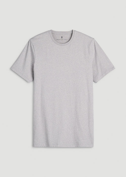 Core Cotton Crewneck Tee for Tall Men in Dusty Lilac Melange