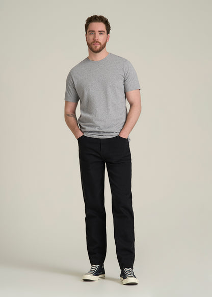Core Cotton Crewneck Tee for Tall Men in Heathered Grey