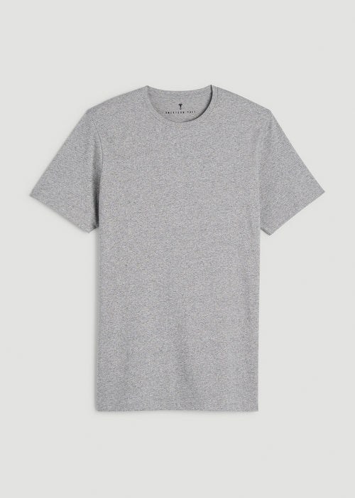 Core Cotton Crewneck Tee for Tall Men in Heathered Grey