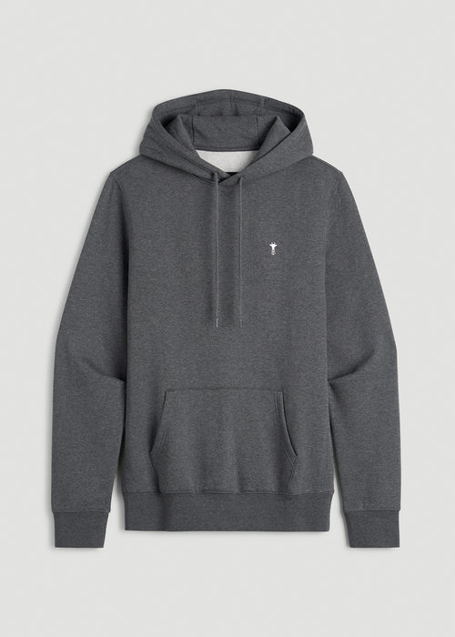 Core Motion Fleece Popover Hoodie for Tall Men in Charcoal Mix