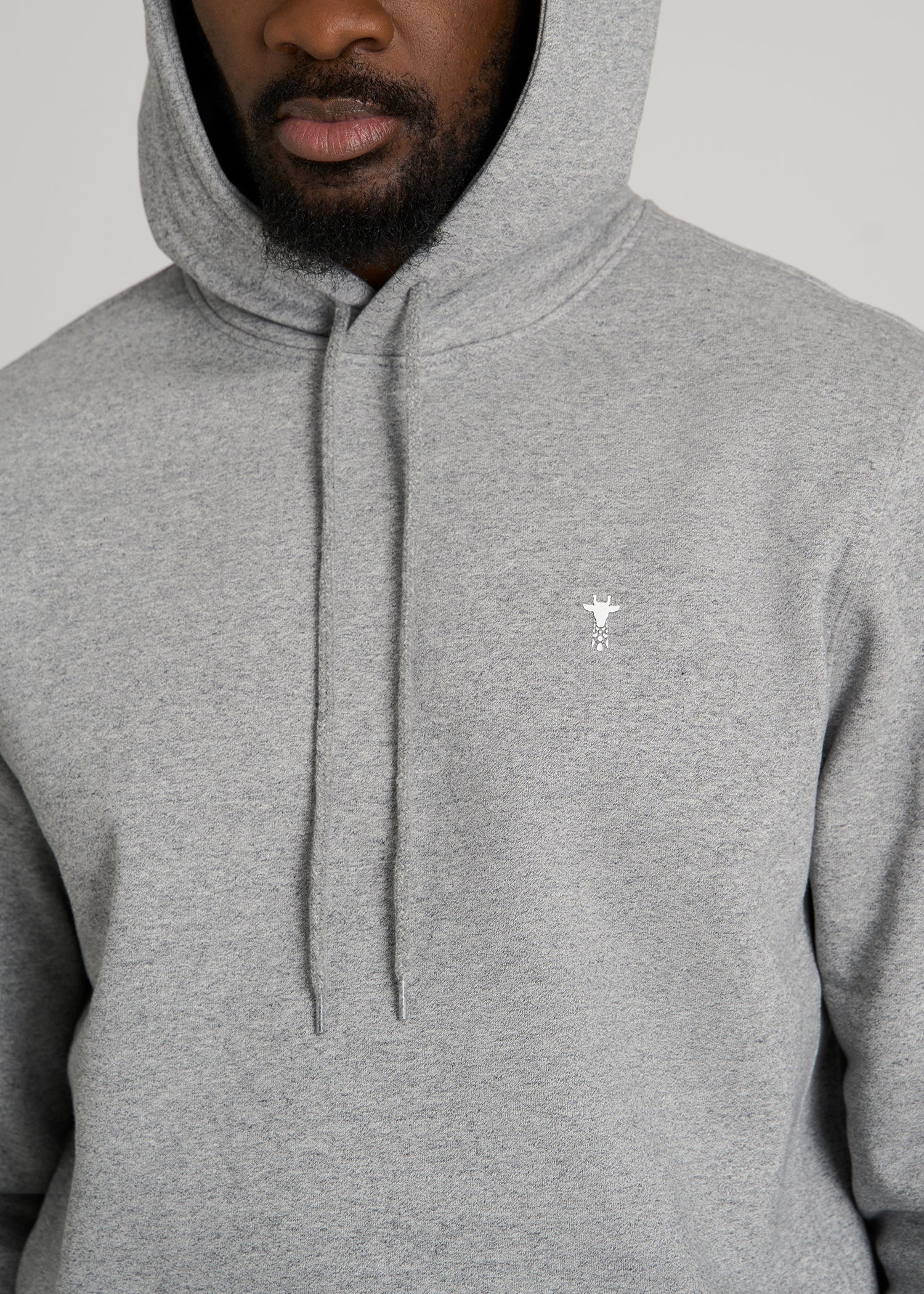 Core Motion Fleece Popover Hoodie for Tall Men in Heathered Grey