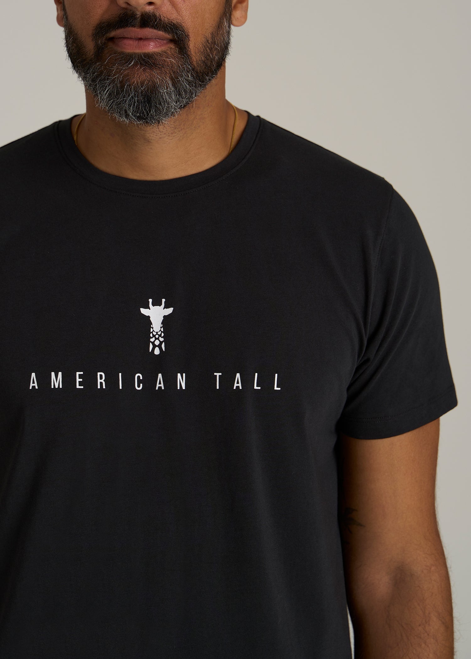 Regular Corporate Logo Tee for Men in Black