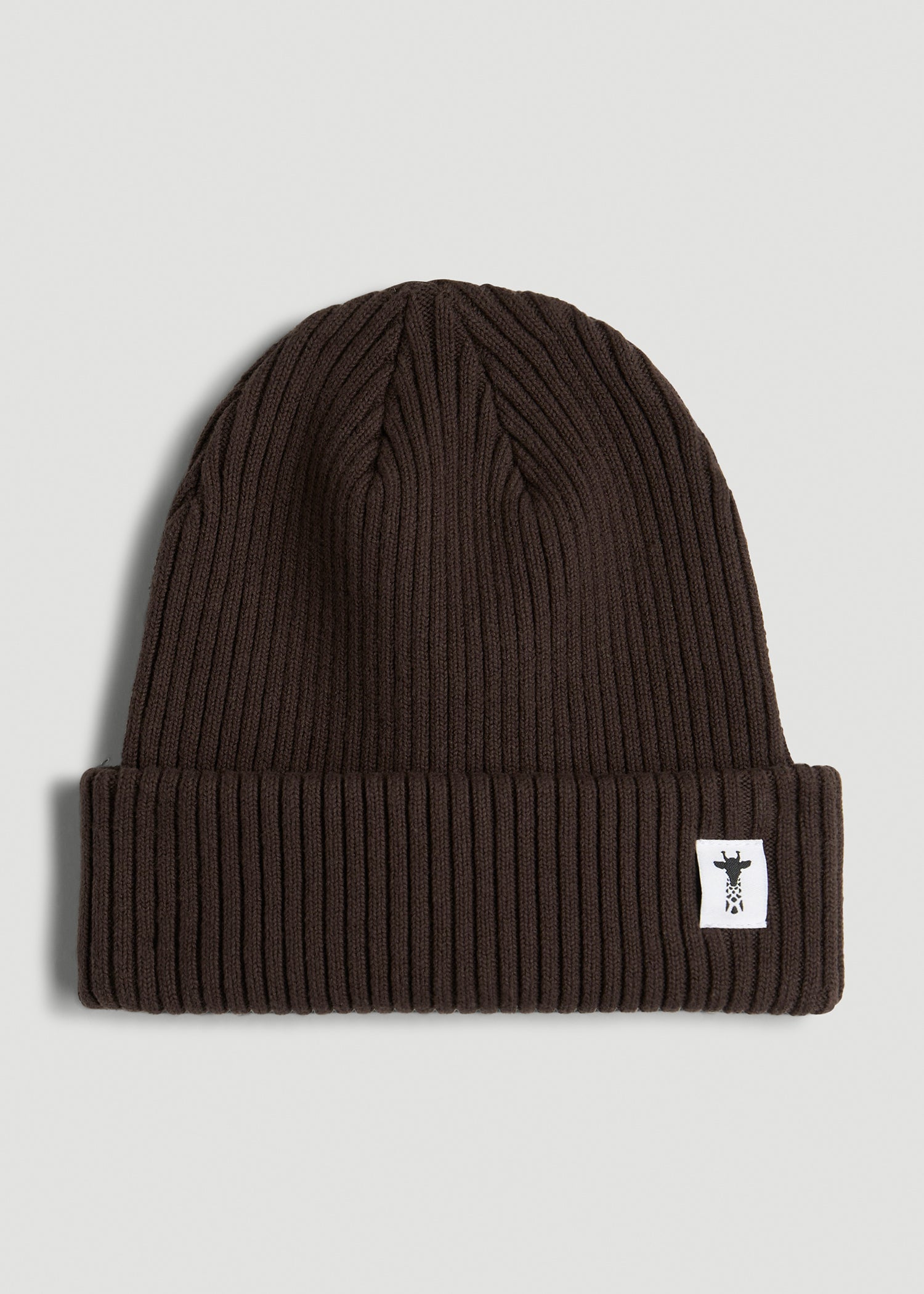 Cotton Beanie for Tall Men in Espresso