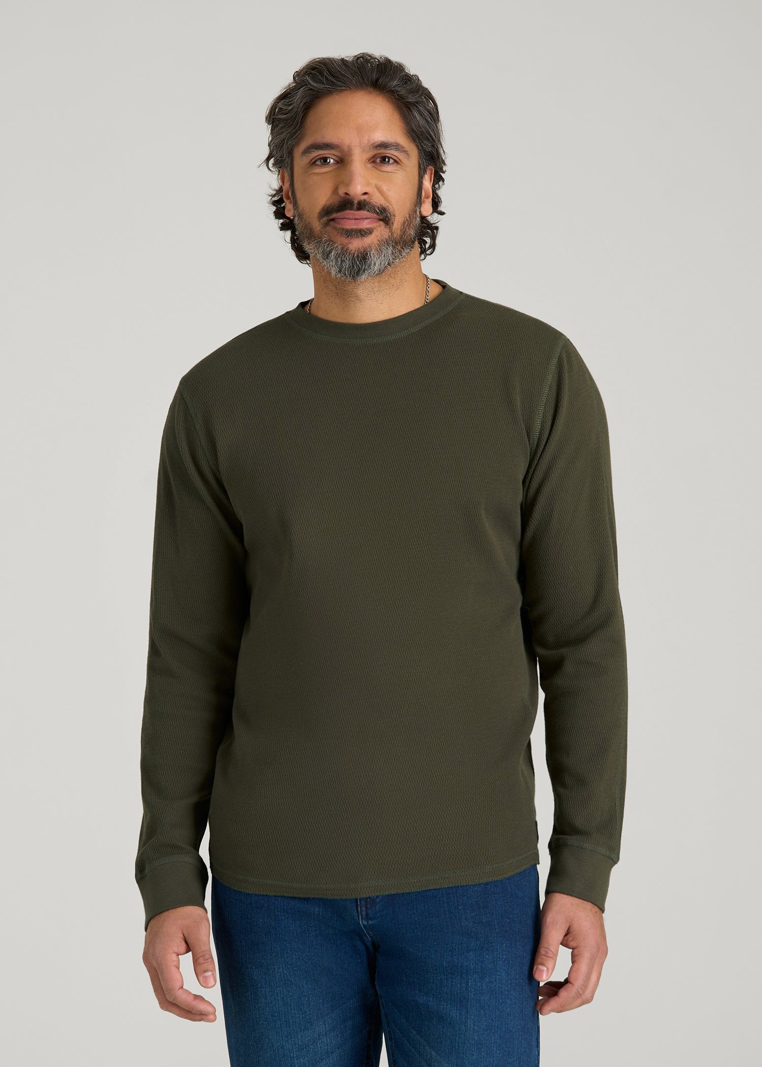 Double Honeycomb Thermal Crewneck Extra-Long Top | American Tall