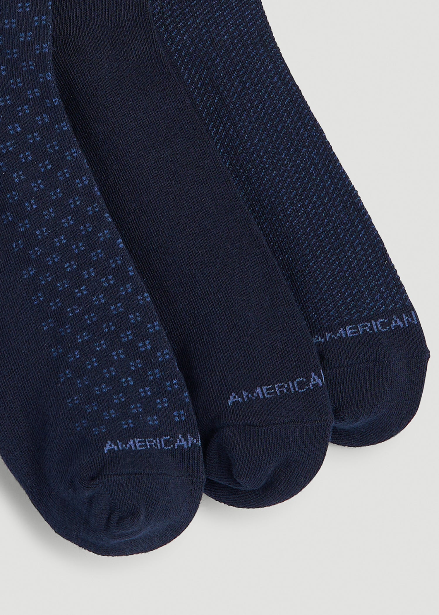 Dress Socks Size 14 to 17 (3-Pack) for Tall Men in True Navy