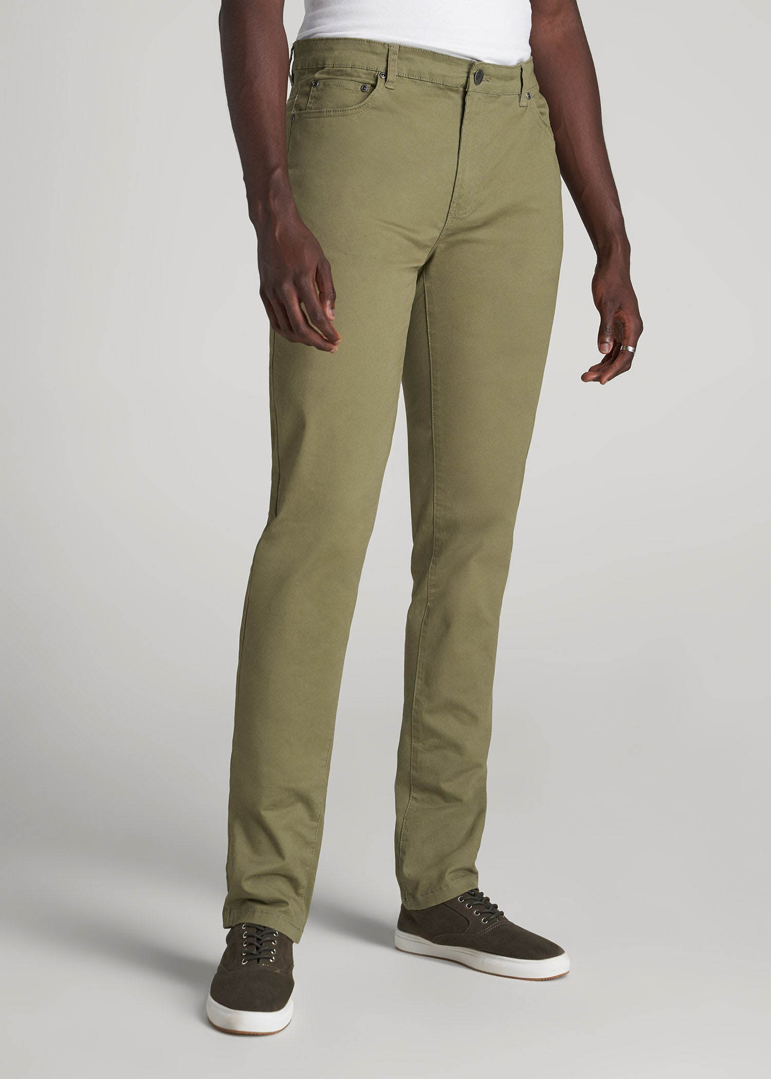 Men's Tall Dylan Slim Fit Five-Pocket Pants Fatigue Green
