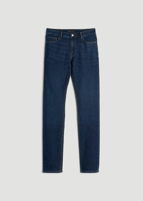 Dylan Slim Fit Fleeced Jeans for Tall Men in Colorado Blue Wash