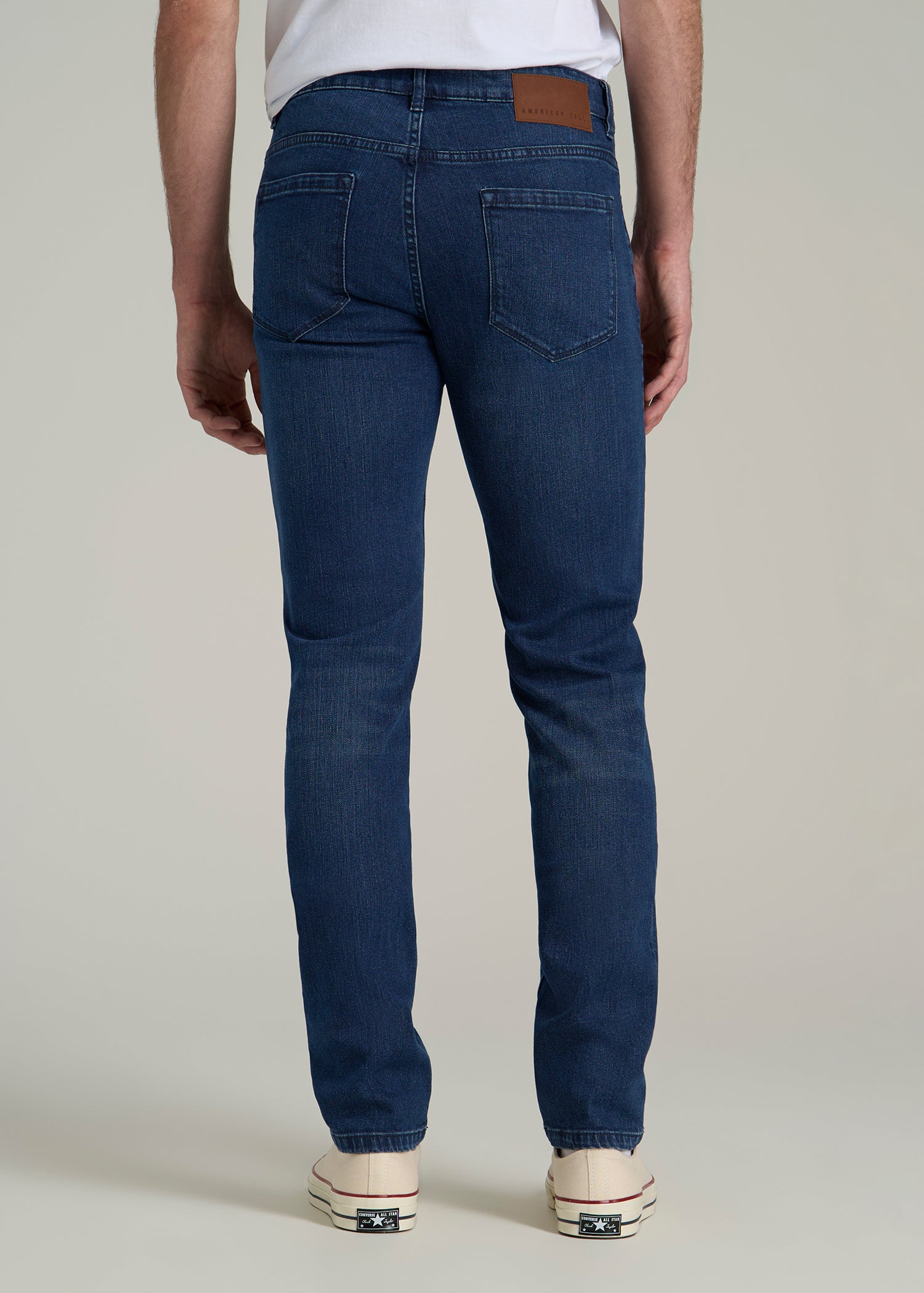 Dylan Slim Fit Jeans for Tall Men in Atlantic Blue