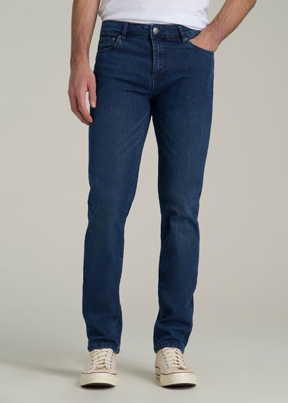 Dylan Slim Fit Jeans for Tall Men in Atlantic Blue