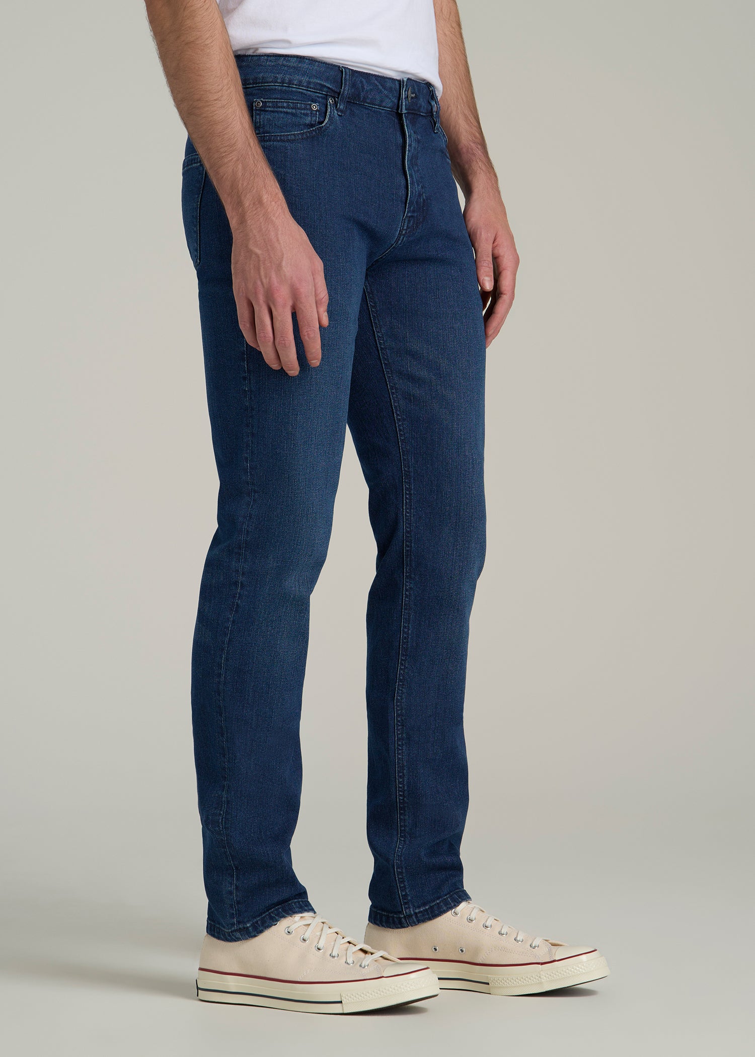 Dylan Slim Fit Jeans for Tall Men in Atlantic Blue