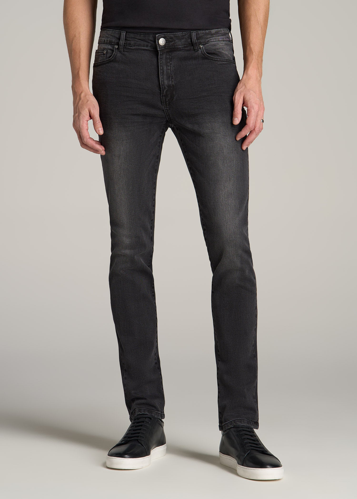 Dylan Slim Fit Jeans for Tall Men in Dark Smoke
