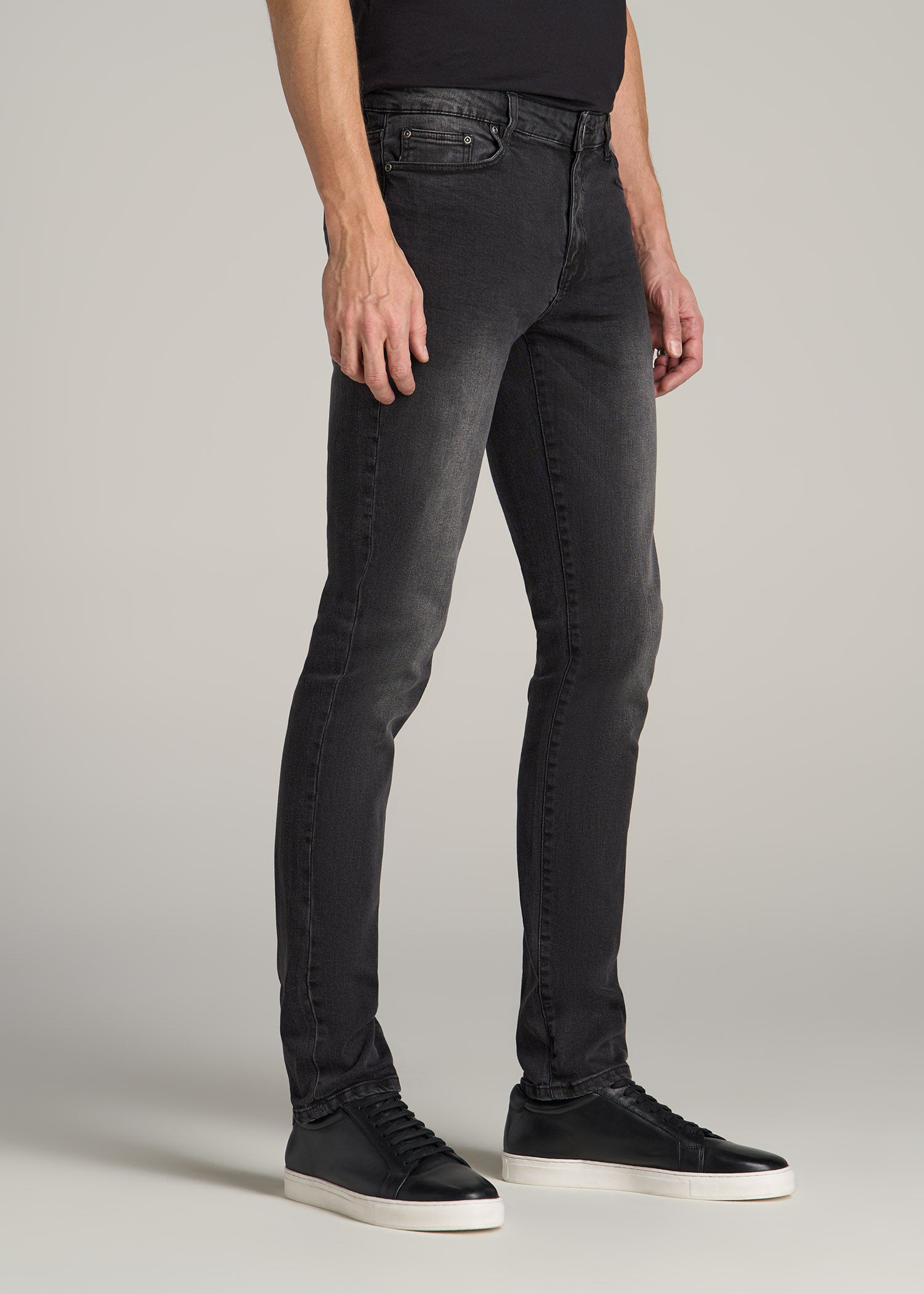 Dylan Slim Fit Jeans for Tall Men in Dark Smoke
