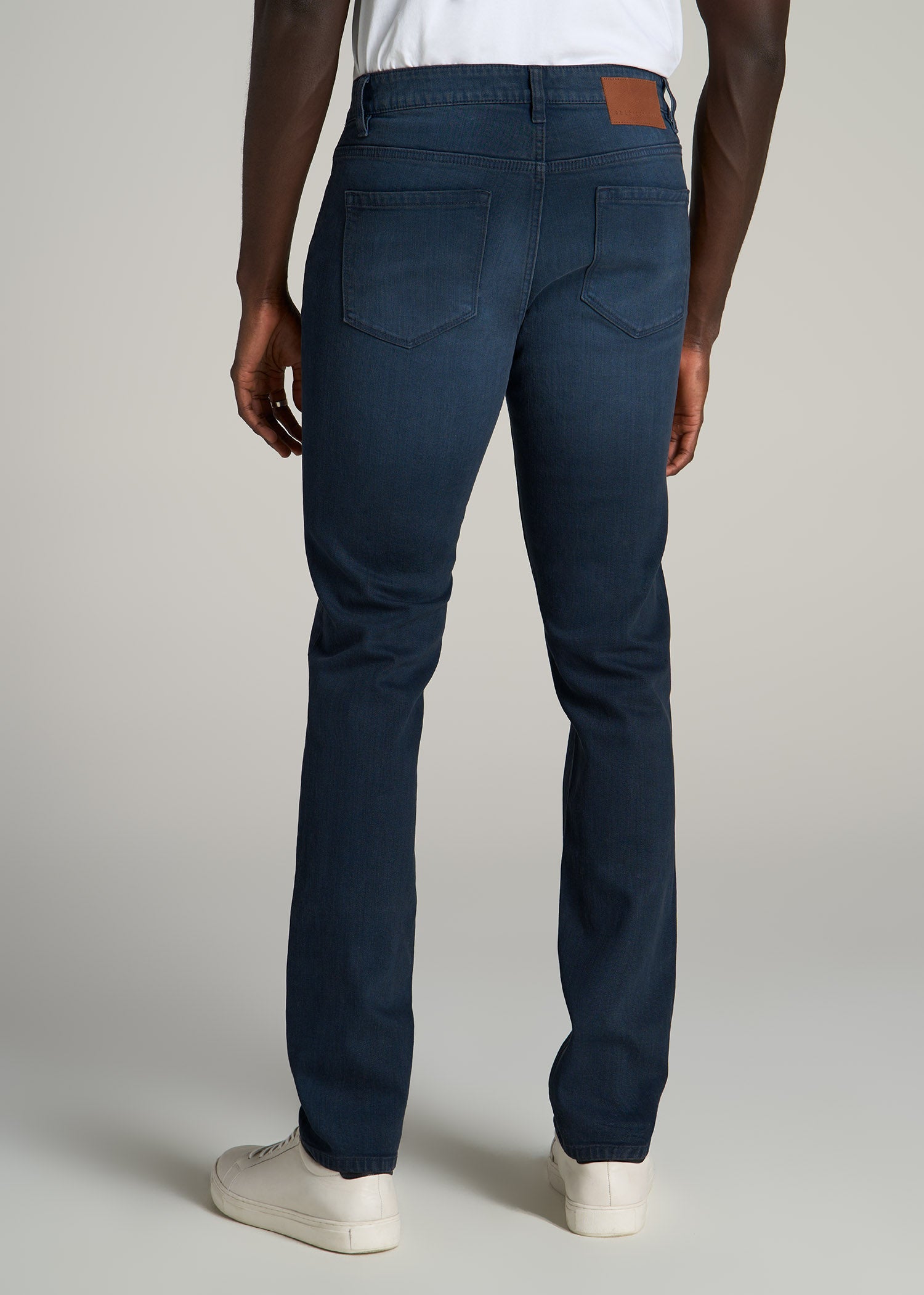 Dylan Slim Fit Jeans for Tall Men in Faded Blue Black
