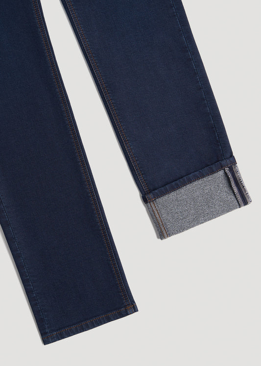 Dylan SLIM-FIT Fleeced Jeans for Tall Men in Rockies Blue