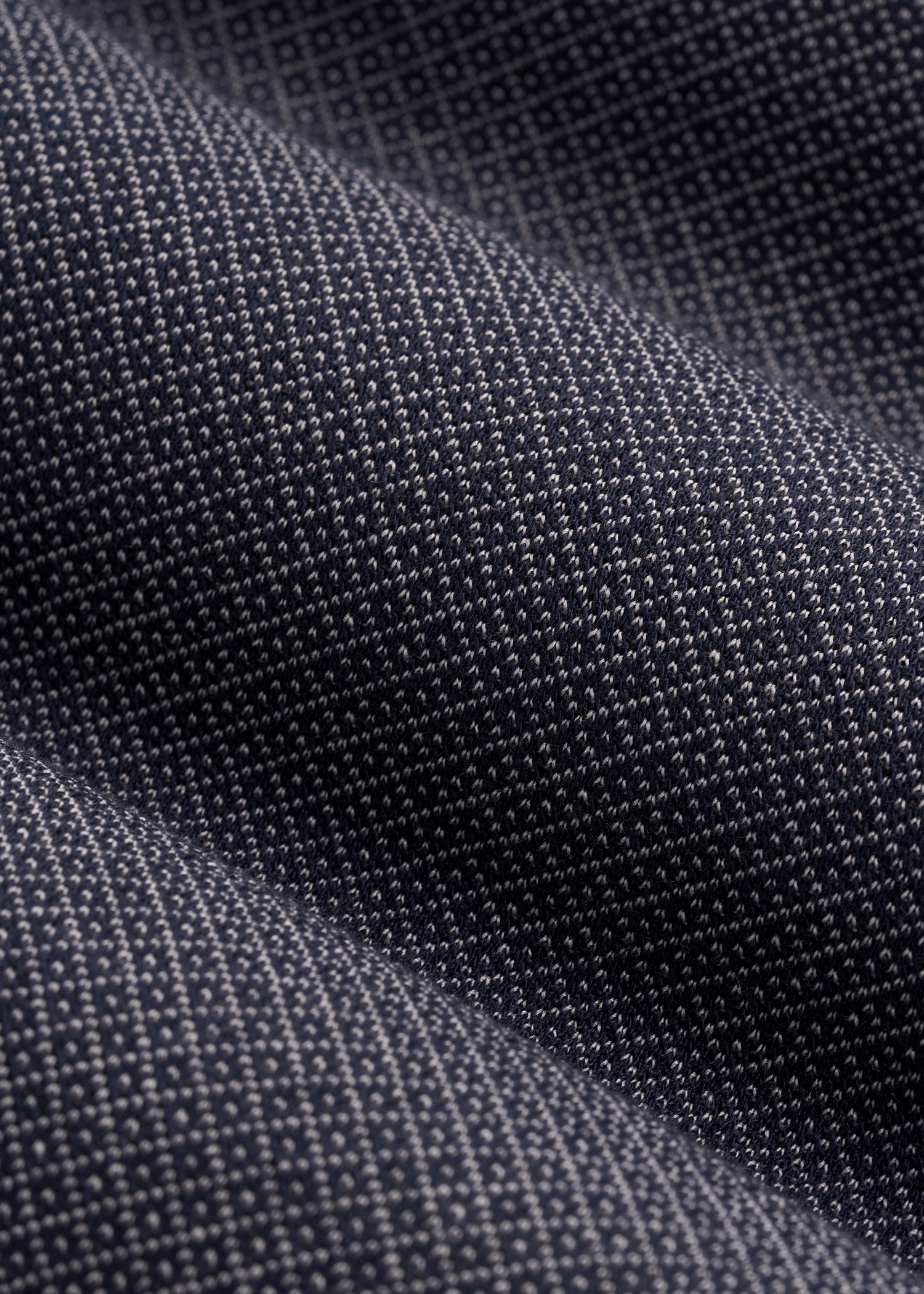 Embossed Geo Zip Collar Polo Shirt for Tall Men in Evening Blue