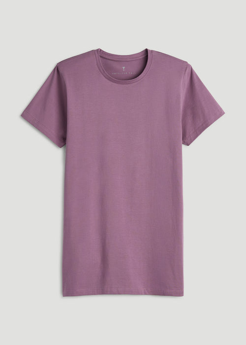 The Essential Modern Fit Crewneck Tee for Tall Men in Grapeade