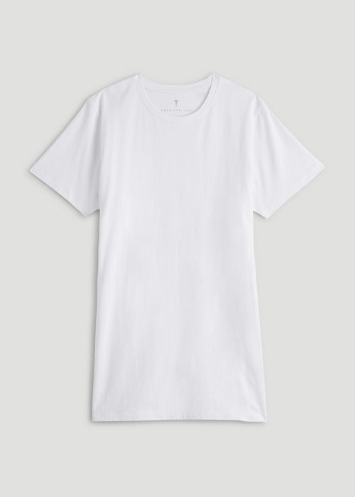 The Essential MODERN-FIT Crewneck Tee for Tall Men in White
