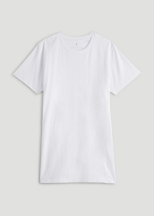 The Essential Modern Fit Crewneck Tee for Tall Men in White