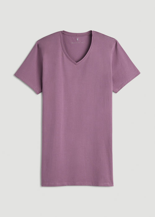 The Essential Modern Fit V-Neck Tee for Tall Men in Grapeade