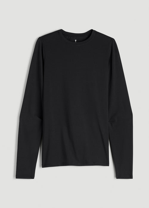 The Essential SLIM-FIT Long Sleeve Tee for Tall Men in Black