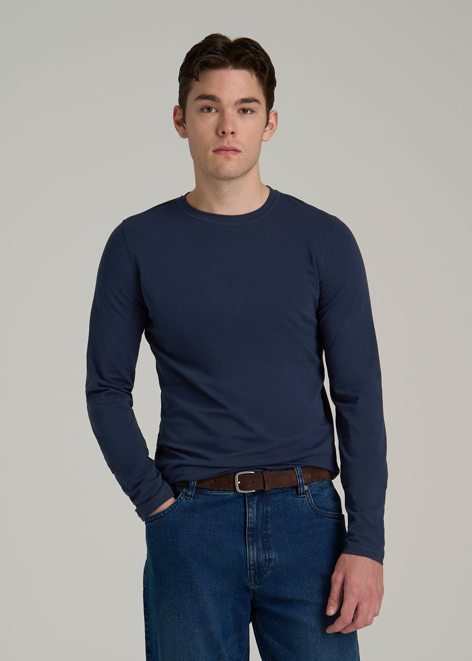 TION slim fit L/S tee (NVY) サイズ1 takato