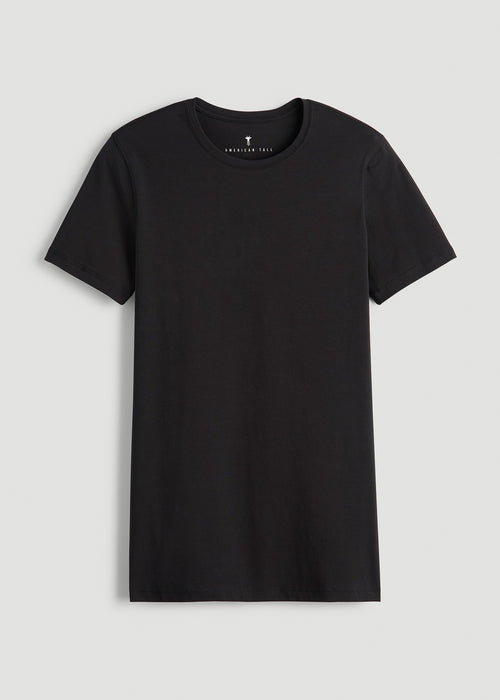 The Essential SLIM-FIT Crewneck Tee for Tall Men in Black