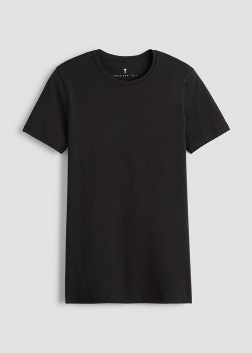 The Essential Slim Fit Crewneck Tee for Tall Men in Black