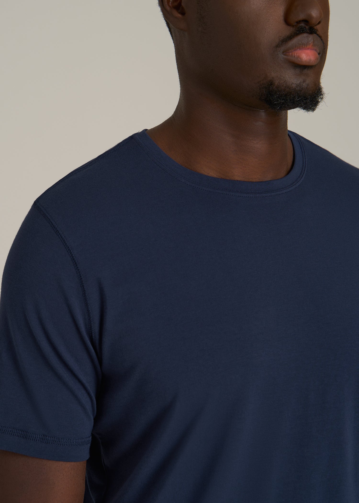 The Essential SLIM-FIT Crewneck Tee for Tall Men in Navy