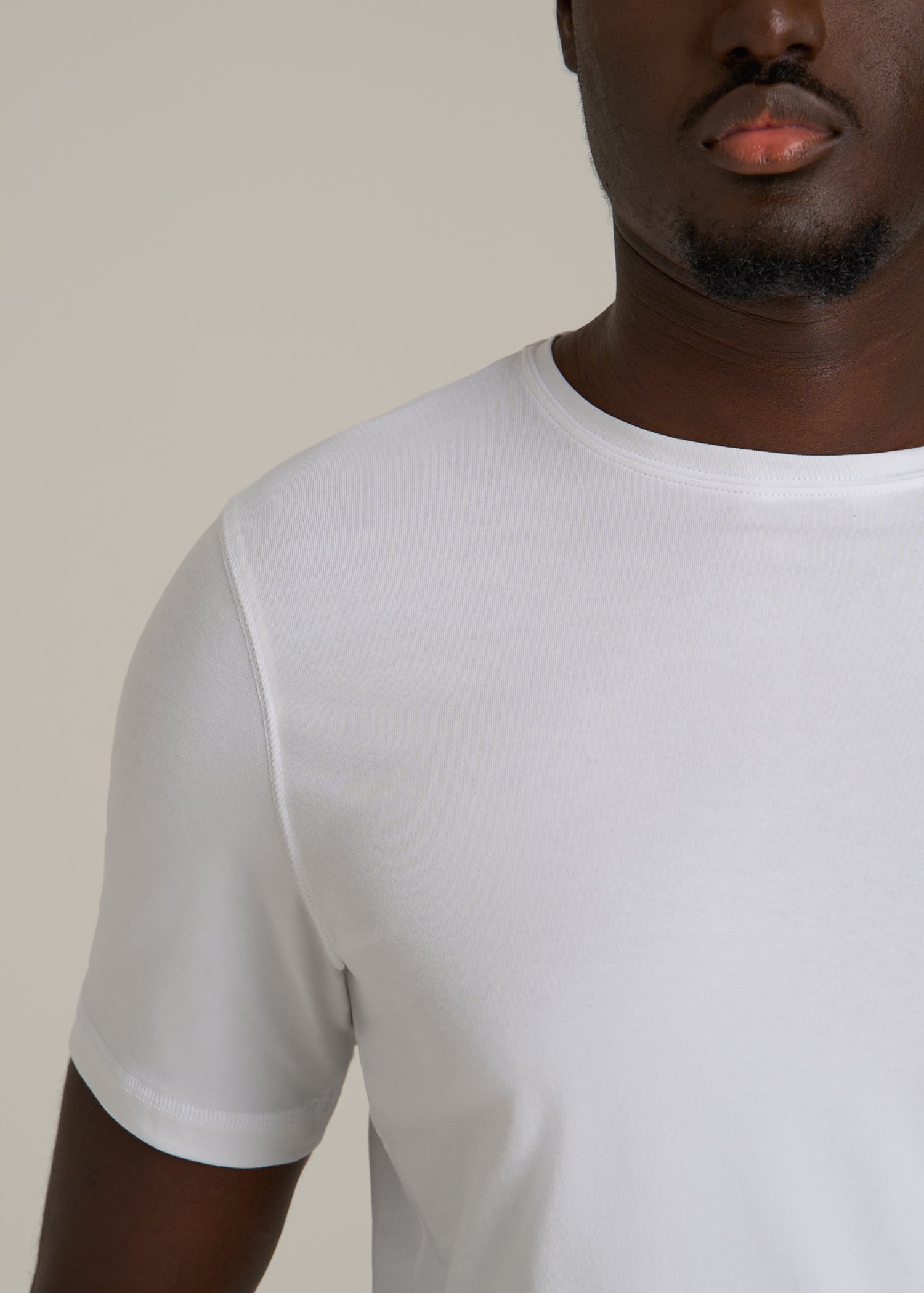 The Essential SLIM-FIT Crewneck Tee for Tall Men in White