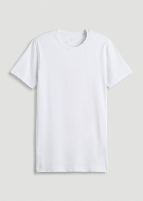 The Essential SLIM-FIT Crewneck Tee for Tall Men in White