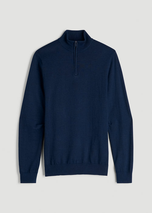 Everyday Quarter-Zip Sweater for Tall Men in Patriot Blue