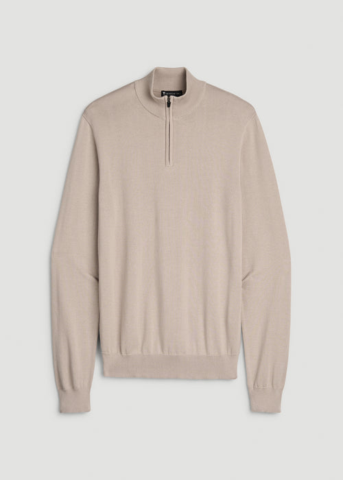 Everyday Quarter Zip Sweater for Tall Men in Simply Taupe