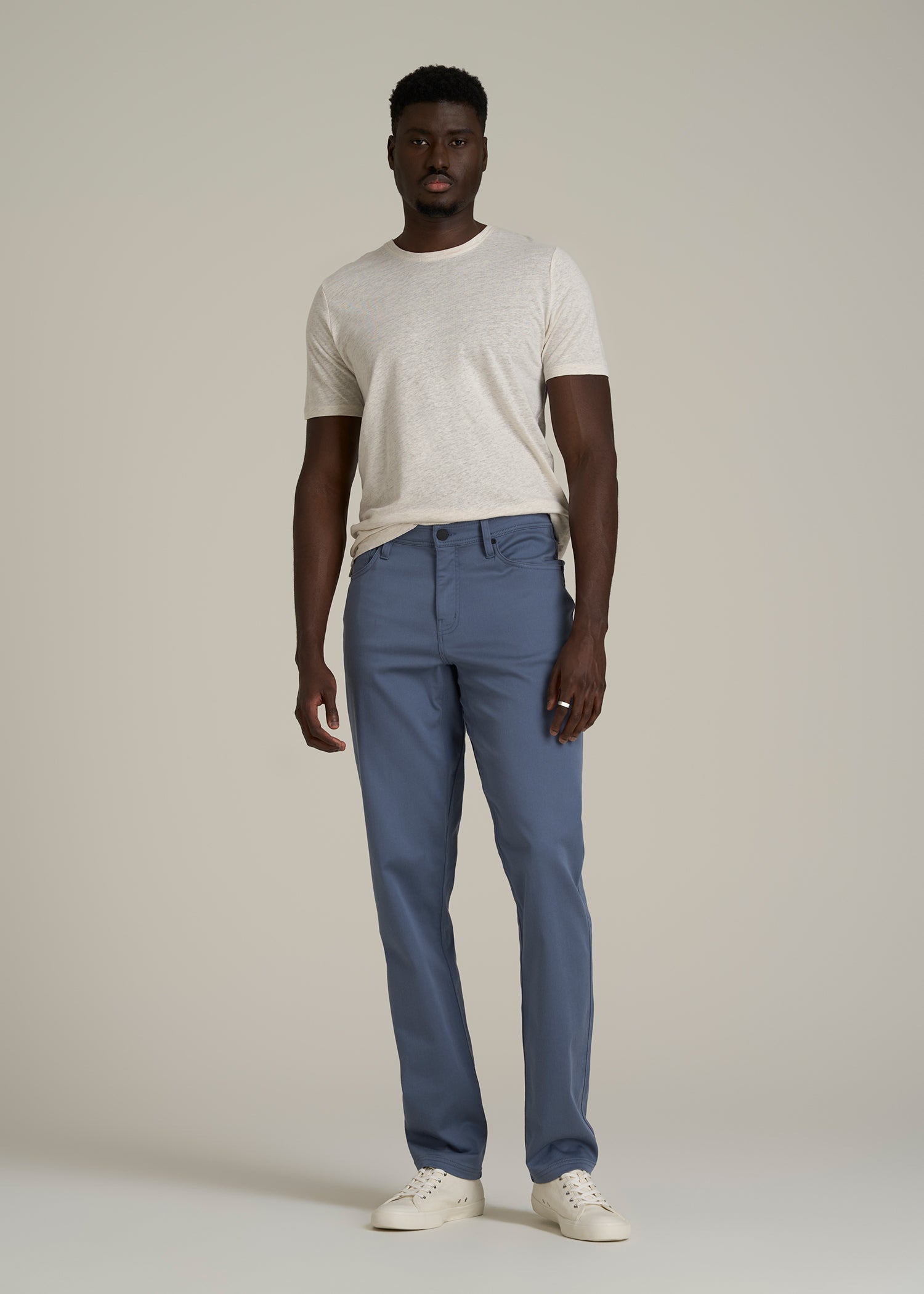 Everyday Comfort 5-Pocket TAPERED-FIT Pant for Tall Men in Blue Slate