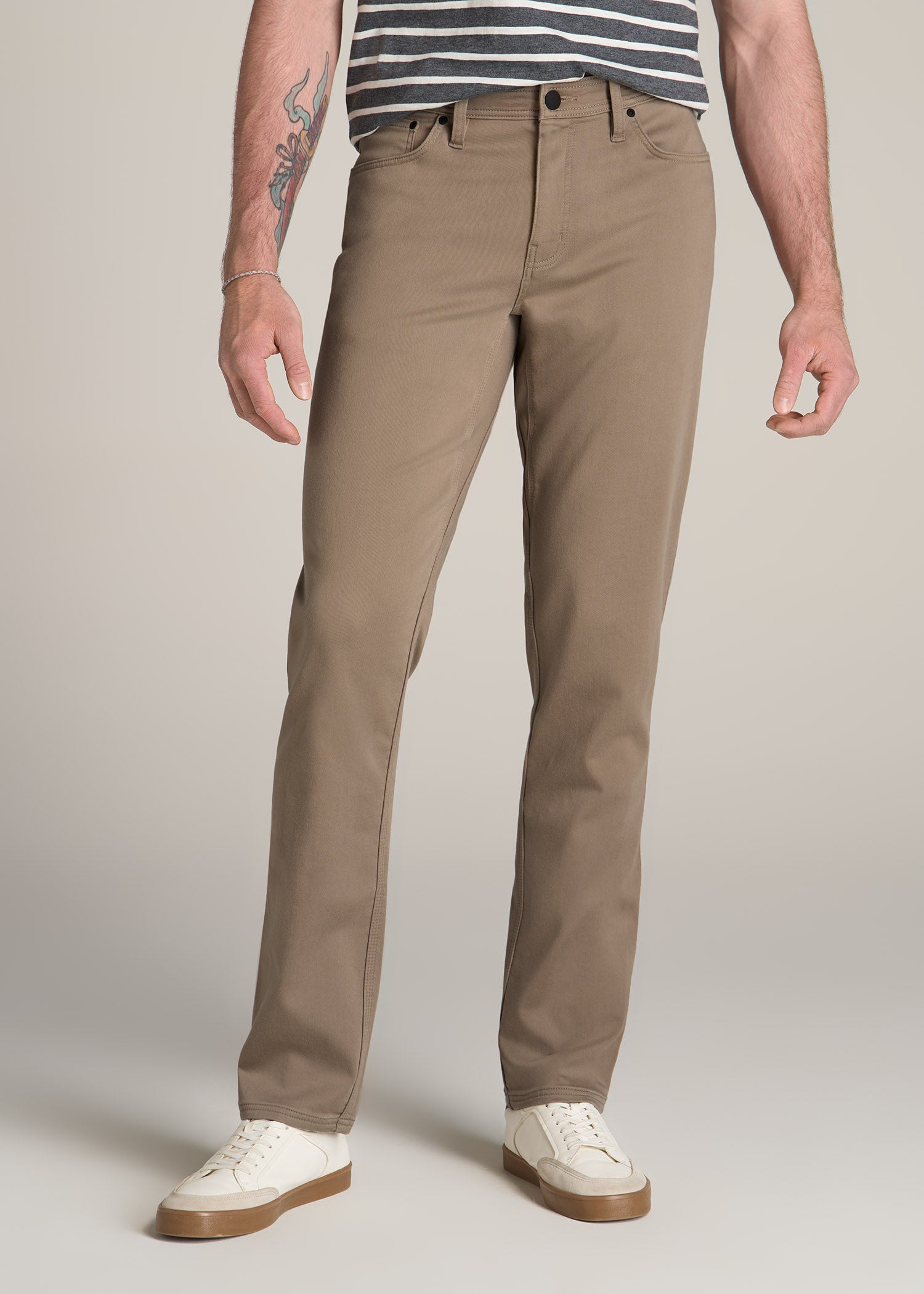 Five-Pocket Stretch Cotton Twill Pants