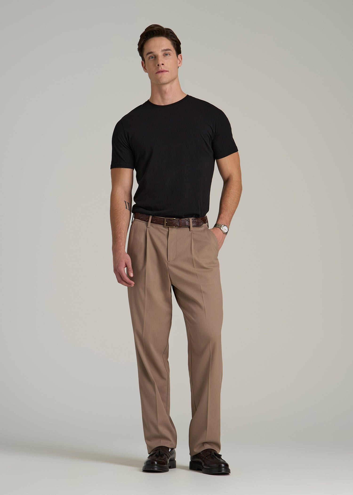 The Everyday Regular Fit Crewneck T-Shirt for Tall Men in Black