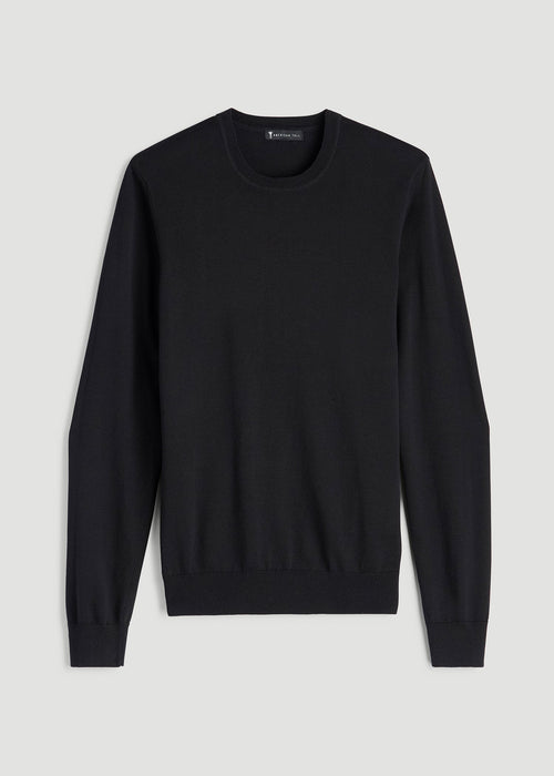 Everyday Crewneck Sweater for Tall Men in Black