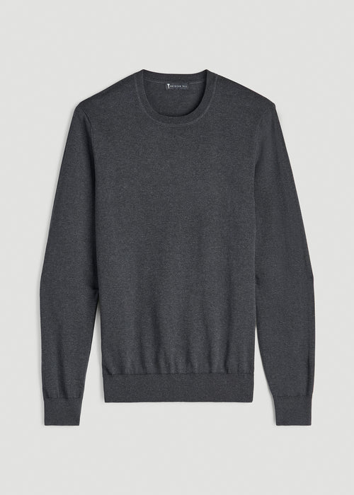Everyday Crewneck Sweater for Tall Men in Charcoal Mix