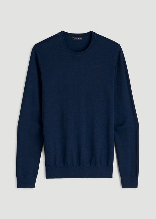 Everyday Crewneck Sweater for Tall Men in Patriot Blue