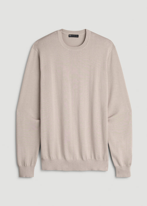 Everyday Crewneck Sweater for Tall Men in Simply Taupe
