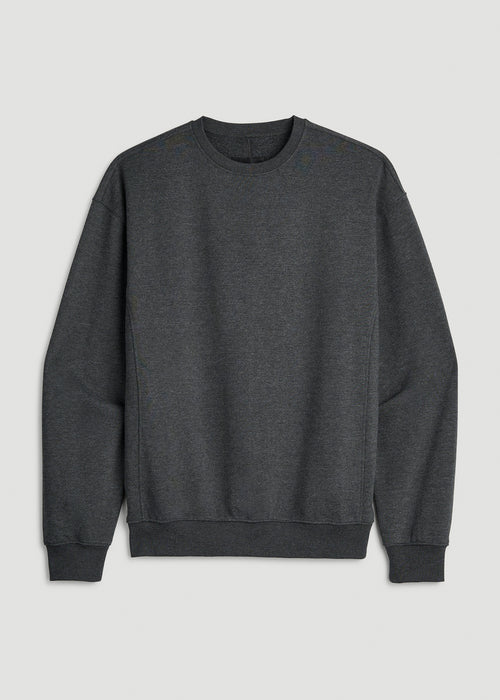 Everyday Fleece Crewneck for Tall Men in Charcoal Mix