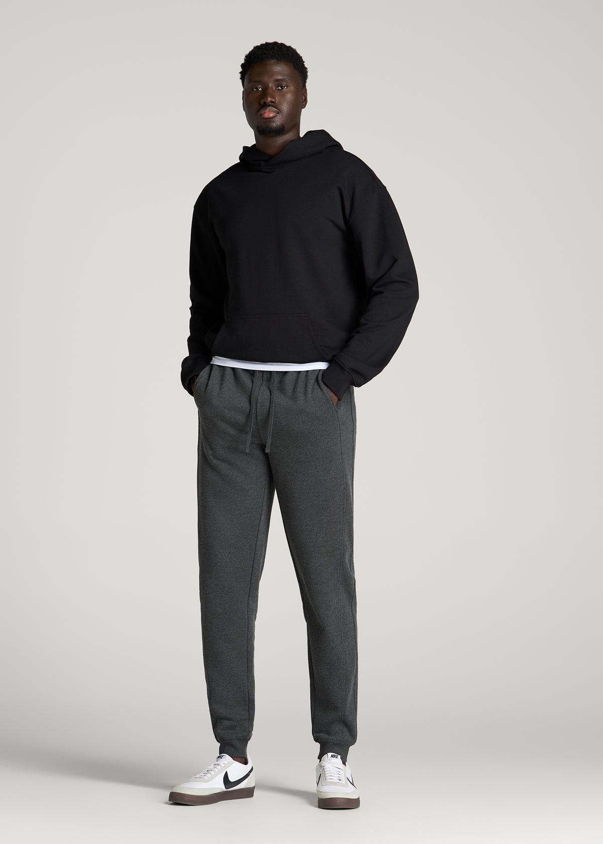 Everyday Fleece Jogger for Tall Men in Charcoal Mix