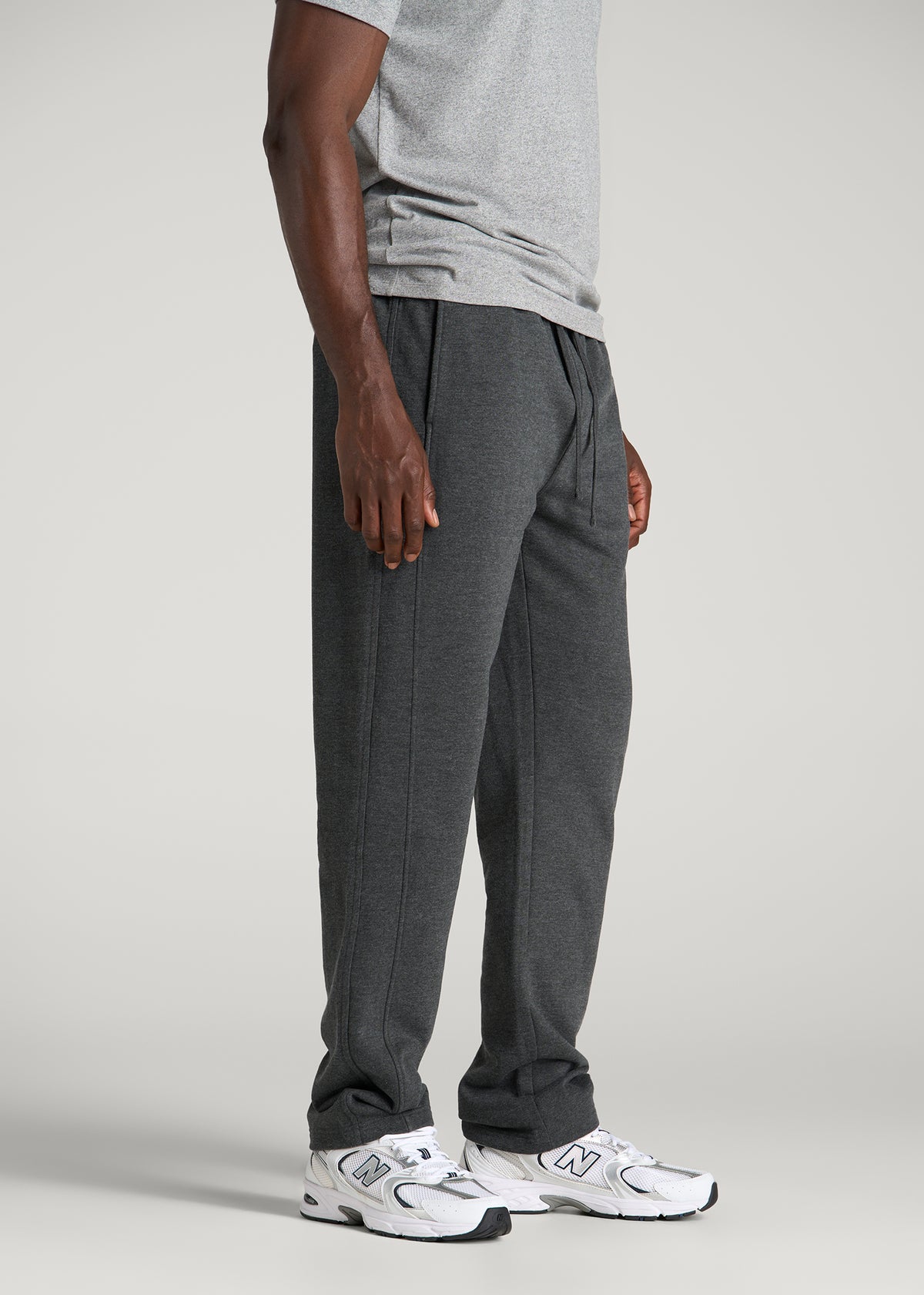 Everyday Fleece Straight Leg Sweatpants for Tall Men in Charcoal Mix