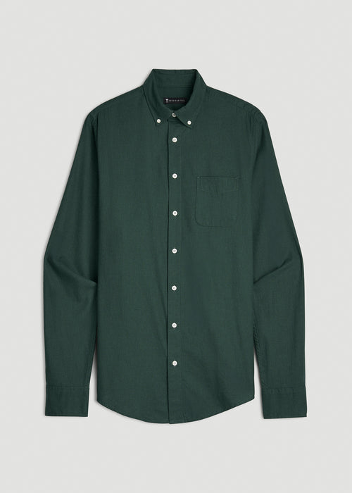 Everyday Lightweight Flannel Shirt for Tall Men in Boreal Forest Melange