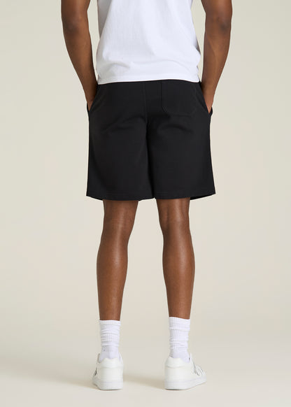 Everyday French Terry Shorts for Tall Men in Black