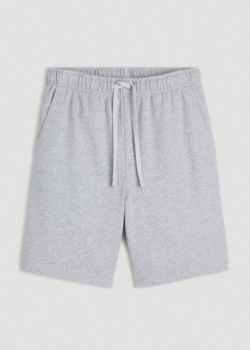 Everyday French Terry Shorts for Tall Men in Grey Mix