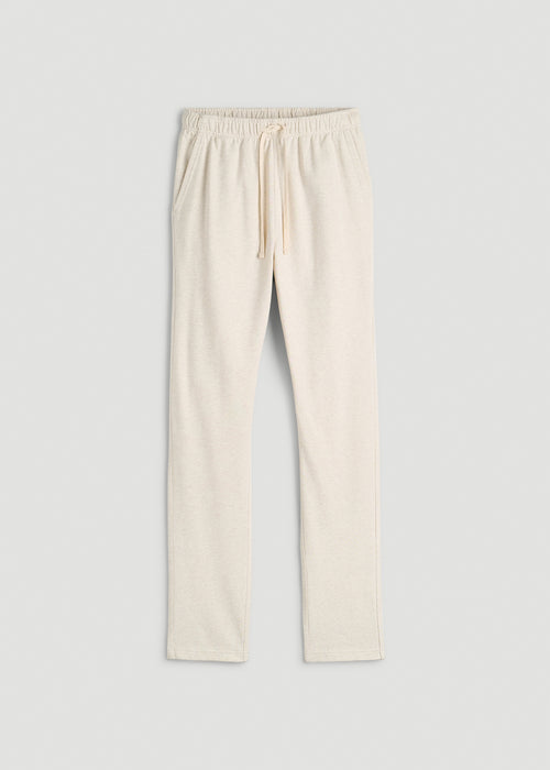 Everyday French Terry Straight Leg Sweatpants for Tall Men in Heathered Oatmeal