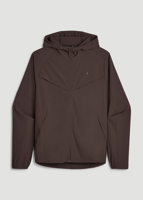 Featherweight Full-Zip Hooded Jacket for Tall Men in Espresso
